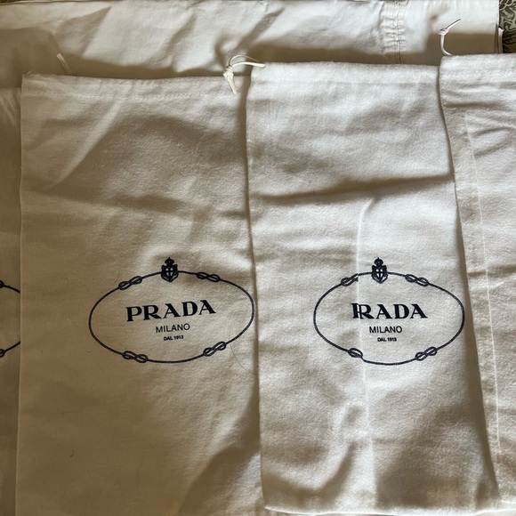 5 Authentic Prada Shoe Dust Covers - Picture 2 of 6